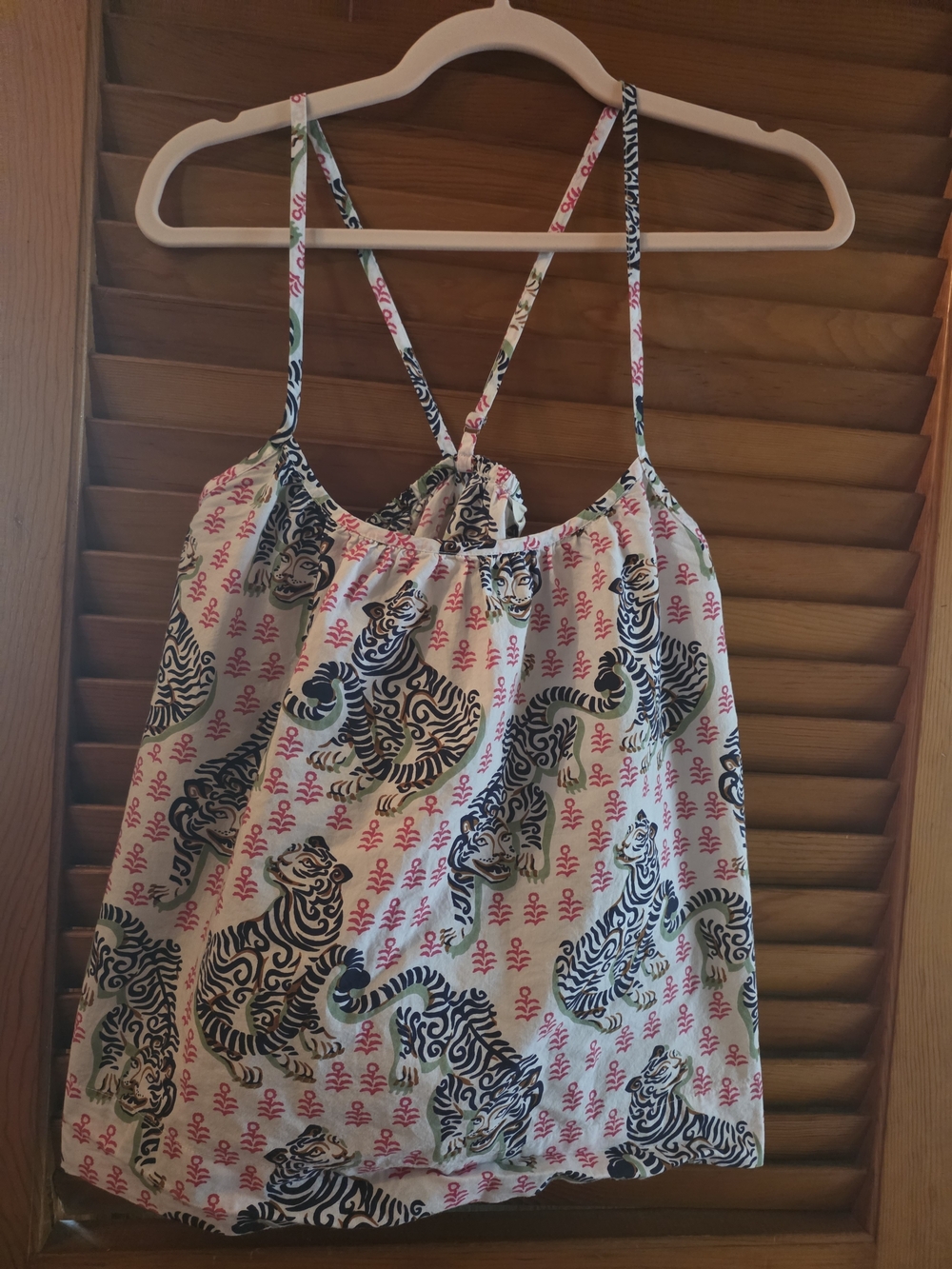 Girls' White Tiger Print Strappy One-Piece